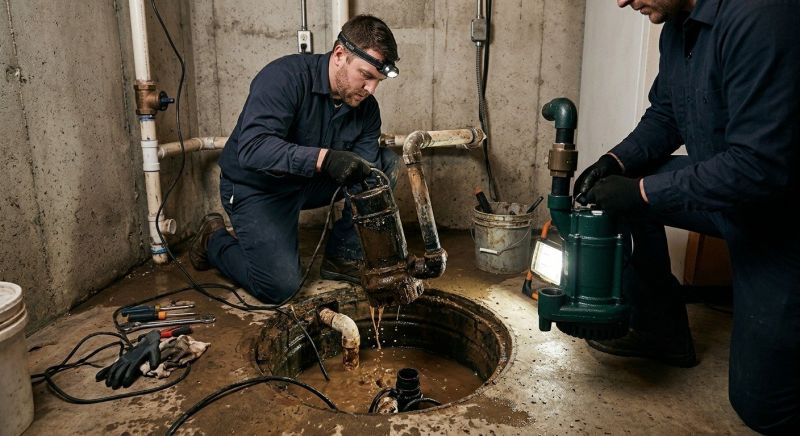Sump Pump Relocation in Warwick, RI